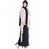 Designer shrug abaya- Blue-Beige
